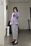 SWAYING/KNIT Mohair Suit SW22AW1T92 Purple/Black
